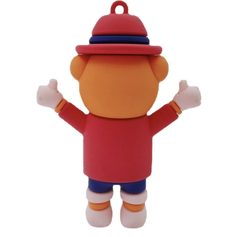 Custom 3D Rubber Keychain-- Car Brand Teddy Bear Key ring