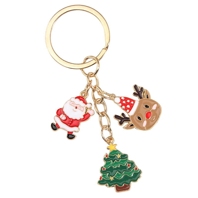Custom Christmas Enamel Keychains