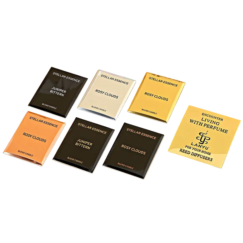 Custom Metal Logo Plates for Packaging & Perfume Bottles - product overview