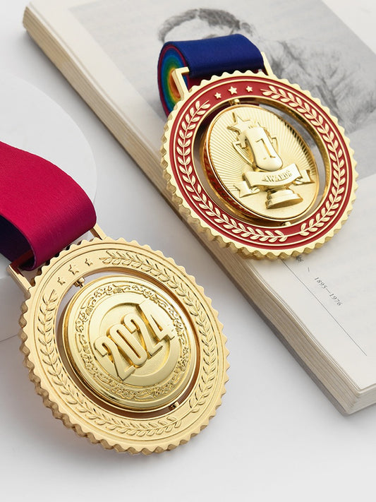 Customized double-sided rotatable medal