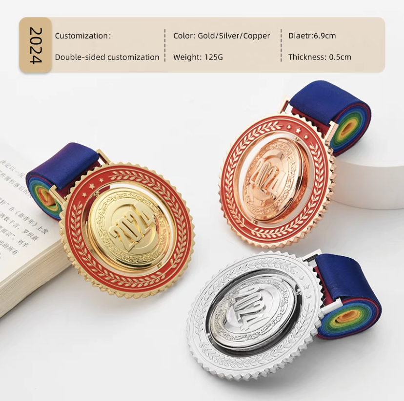 Customized double-sided rotatable medal
