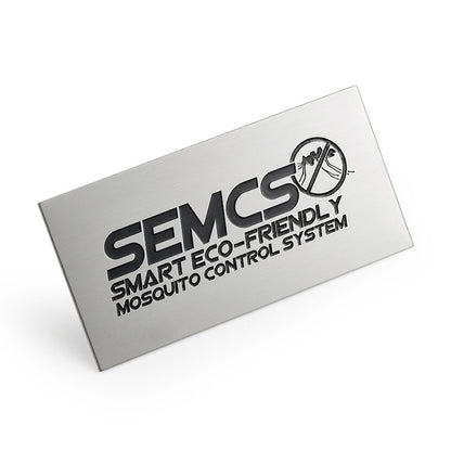 Custom Aluminum Name Tags featuring corporate logo for employee identification