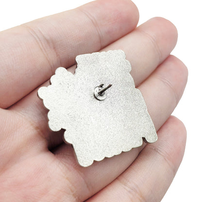 back of hard enamel pin badge