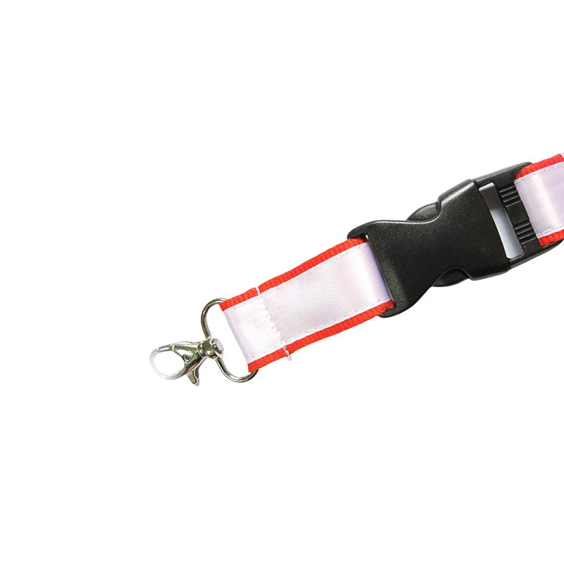 Bamboo fiber lanyard with detachable buckle and metal hook