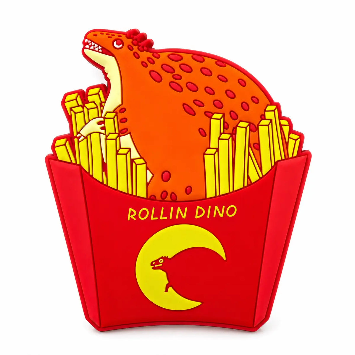 Custom food-shaped PVC souvenir fridge magnet on white background