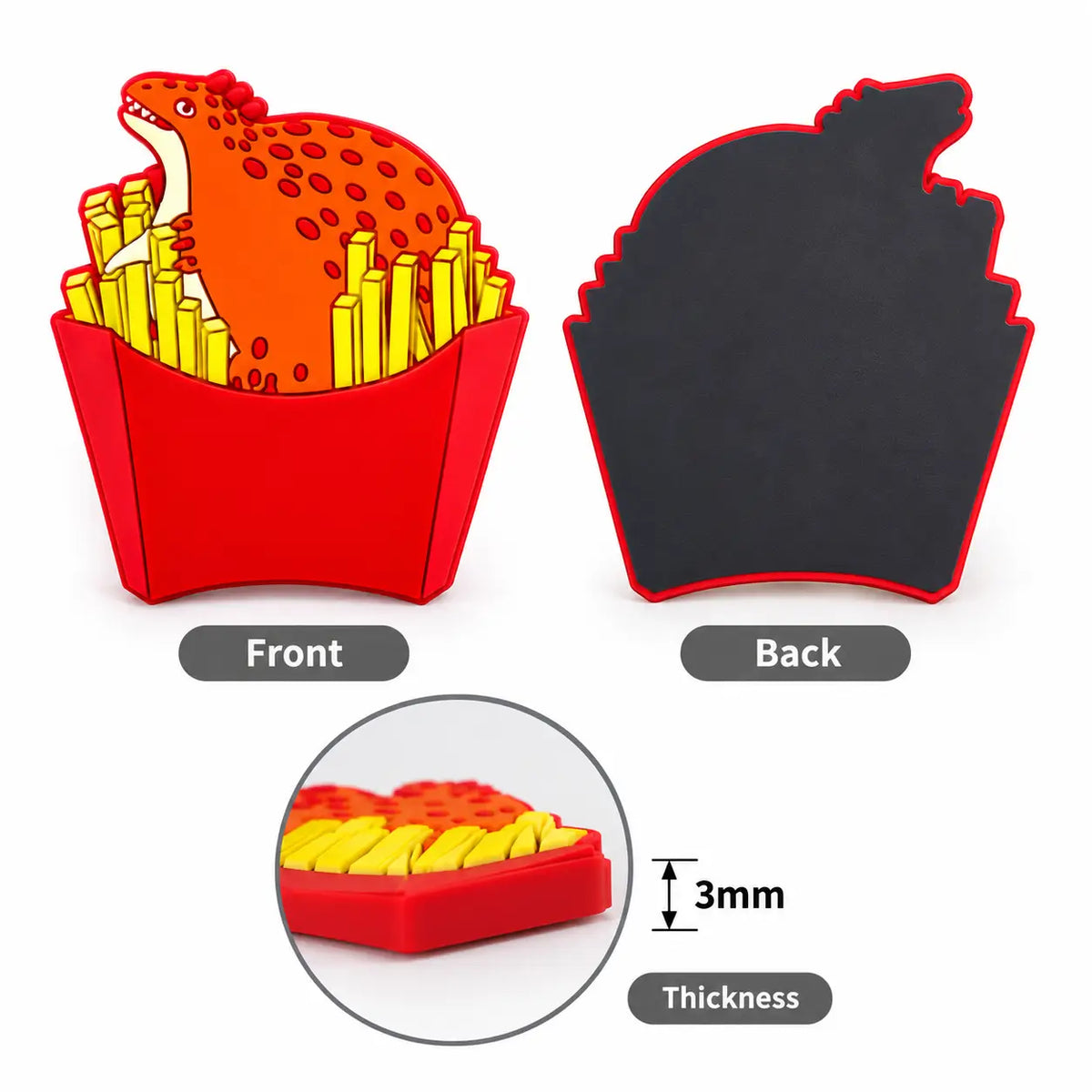 Custom PVC fridge magnet size and thickness details