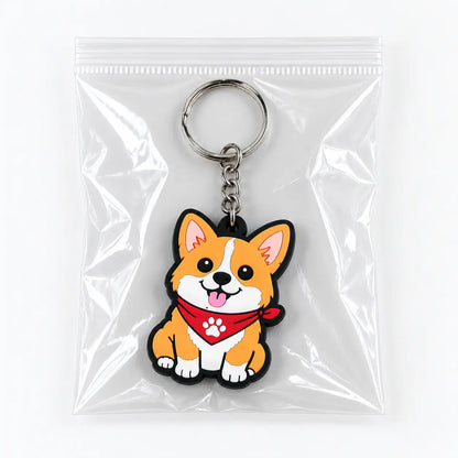 Custom PVC keychain in individual packaging