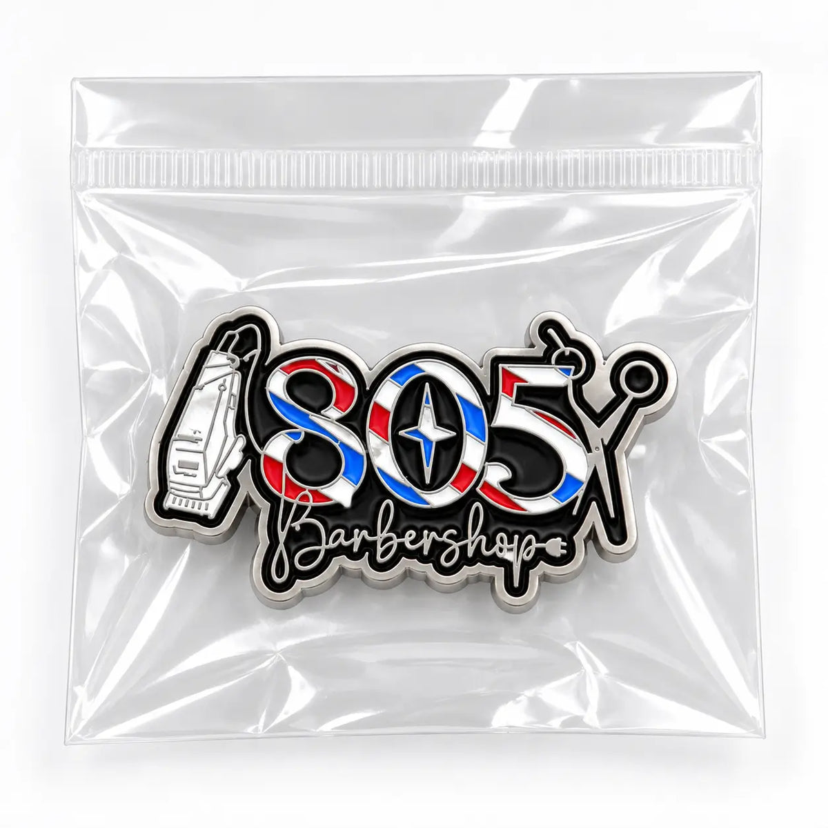 Custom soft enamel pin in individual OPP packaging